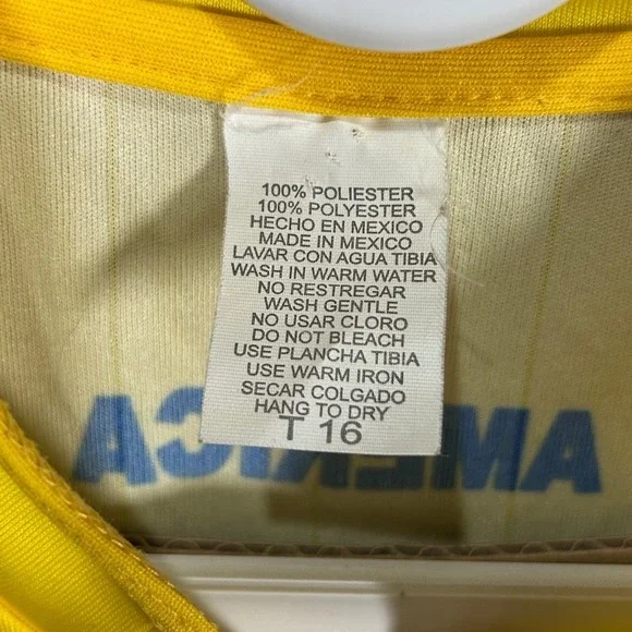 Club America Soccer Jersey Bimbo Yellow‎ Futbol Men's Size Medium - Picture 7 of 14